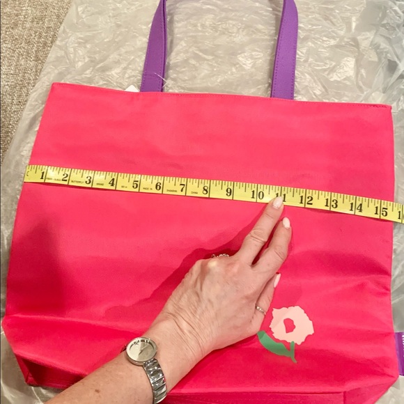 Clinique Tote Bag - New- pink/purple/floral - Picture 6 of 8